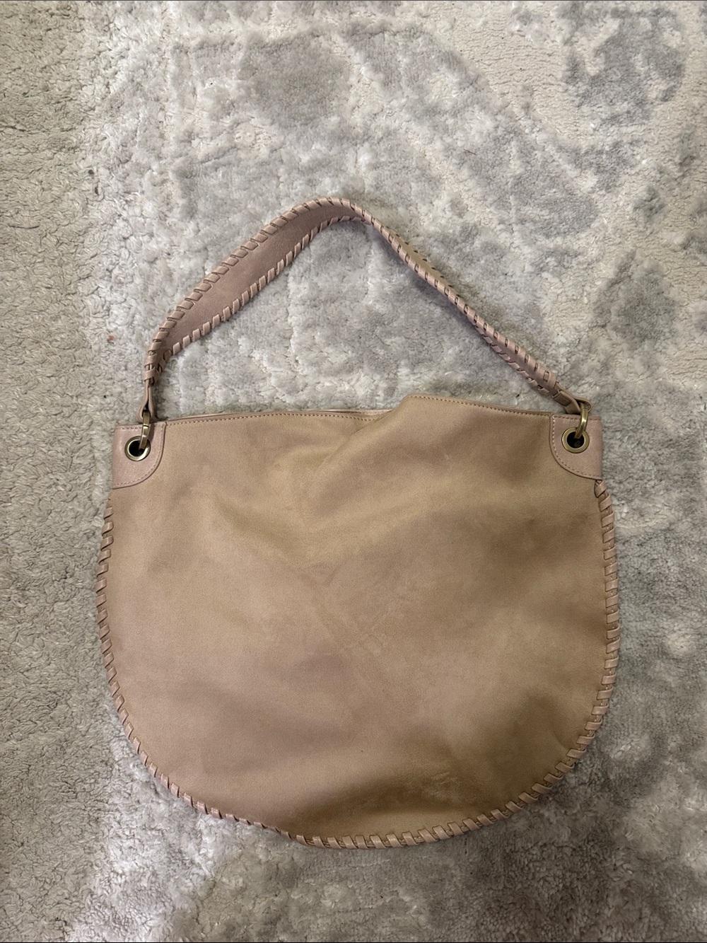 Women's Taupe Hobo Shoulder Bag